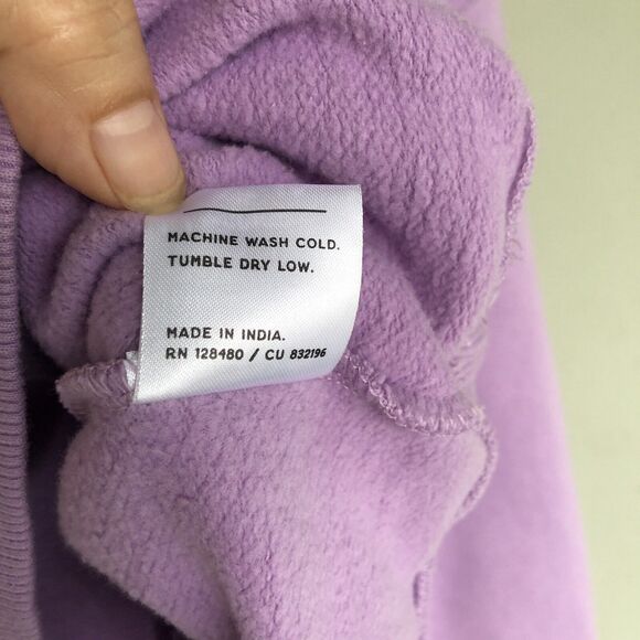 Pact Dreamer Sweatshirt Women L Lilac Boxy Organic Cotton Minimalist Boxy Casual - Picture 6 of 12